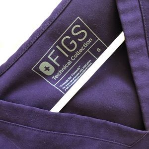 Figs Scrub Top Purple
